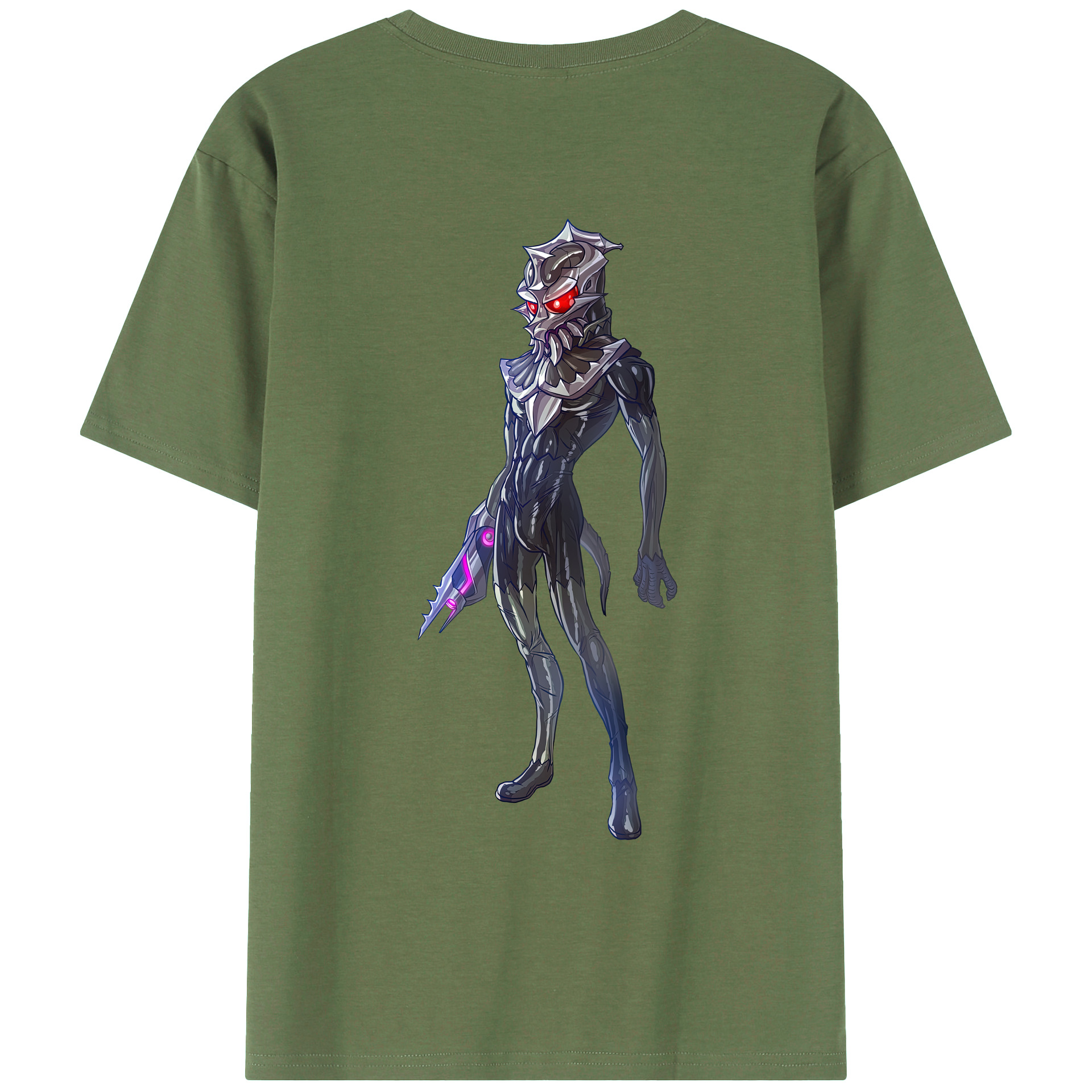 （画像用） ウルトラマン Ultraman 綿100％ メンズ半袖Tシャツ（バックプリント） 通気性